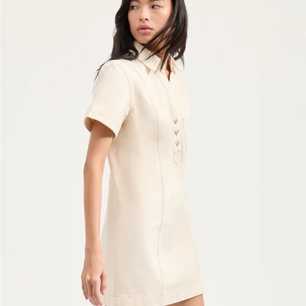 Veronica Beard Cream Mini Dress (Otto Polo Mini Dress)